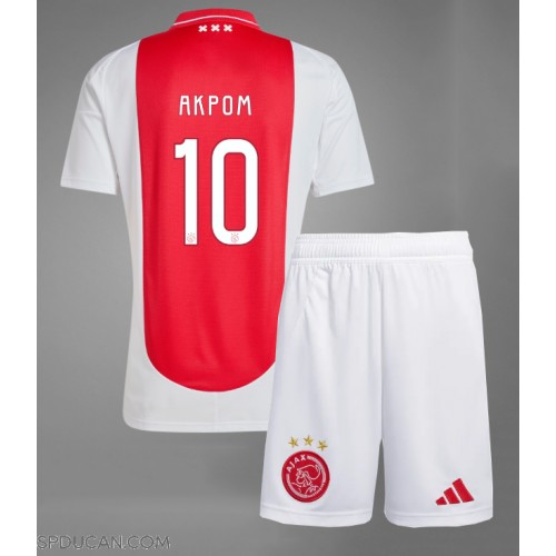 Dječji Nogometni Dres Ajax Chuba Akpom #10 Domaci 2024-25 Kratak Rukav (+ Kratke hlače)